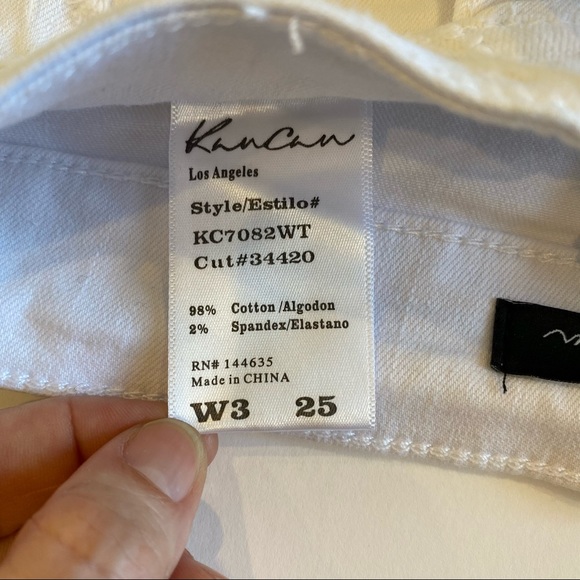 KanCan White Distressed Denim Shorts NWT 3/25 - Picture 9 of 12